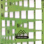 خط کش شابلون دار مهندسی