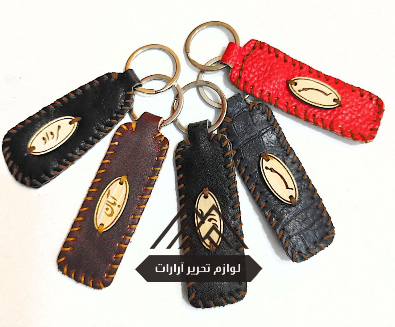 photo_2025-08-05_10-10-12 جا کلیدی ماه تولد چرم طبیعی دست دوز - Image 1